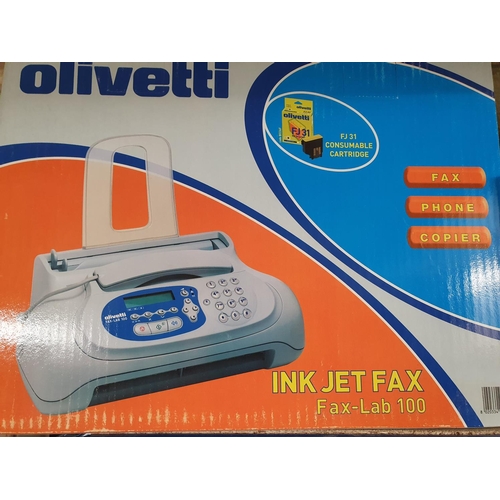 Seven Olivetti Ink Jet Faxes, fax lab 100. As new and boxed.