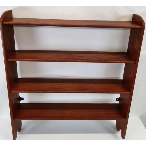 228 - A good wall mounted Mahogany Shelves. W80 x 93 cms.