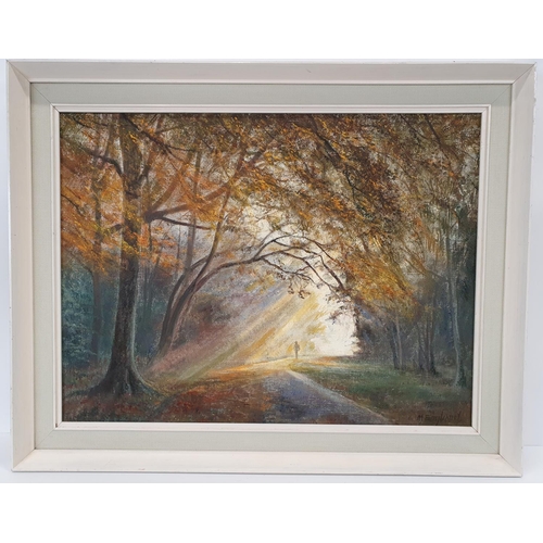 231 - A 20th Century Oil on Canvas 'Evening Rays' by M.England signed LR.60 X 46 cms.