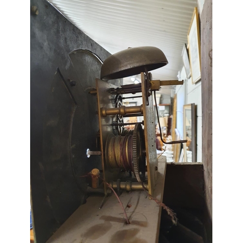 264 - A really good Georgian Mahogany brass dial Longcase Clock by George Walker, Dublin with architectura... 