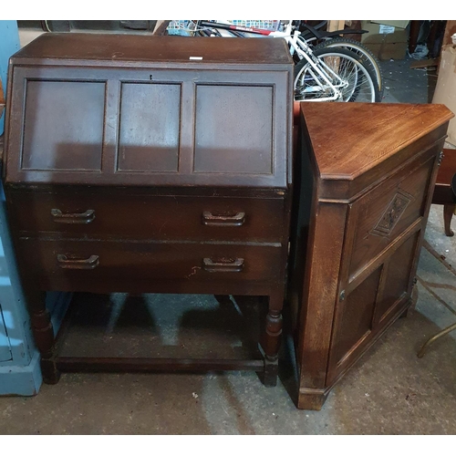 813 - An Early 20th Century Old Charm Corner Cabinet along with a Bureau.