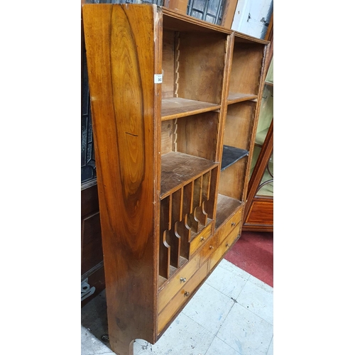 302 - An unusual 19th Century Walnut wall mounted Shelves with a drawered base.
W 86 X D 24 X H 131 cms.