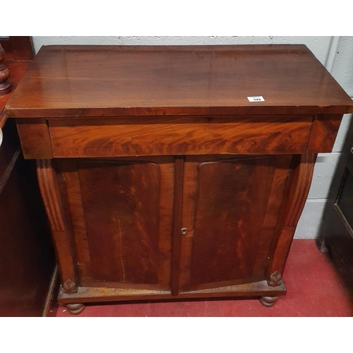 342 - A neat Regency Mahogany two door Cabinet.
W 76 X 32 x H 89 cms.