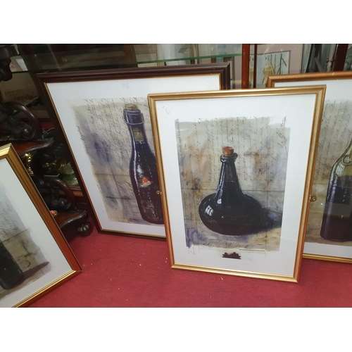 139 - A large quantity of  Coloured Prints of wine bottles etc.(X10).