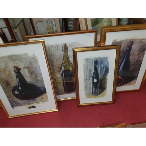 139 - A large quantity of  Coloured Prints of wine bottles etc.(X10).