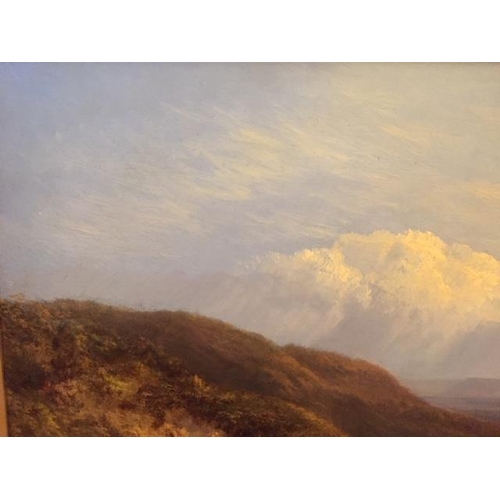 263 - George Cole 1810 - 1883. Sunset in Surrey. Oil on Board 43 x 61 cms. Signed and dated 1878 lower rig... 