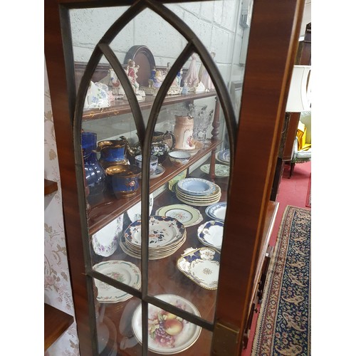 328 - A nice neat Mahogany two door Bookcase with a glazed upper section with brushing slide over drawers.... 