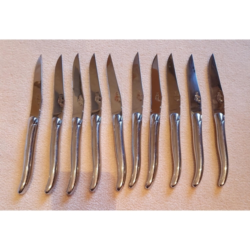 105 - A set of ten Steak Knives. Hardly used.