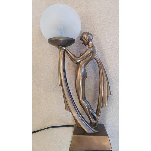 140a - An Art Deco effect Table Lamp.