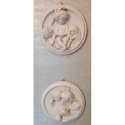 161 - Two good Parianware Wall Plaques.