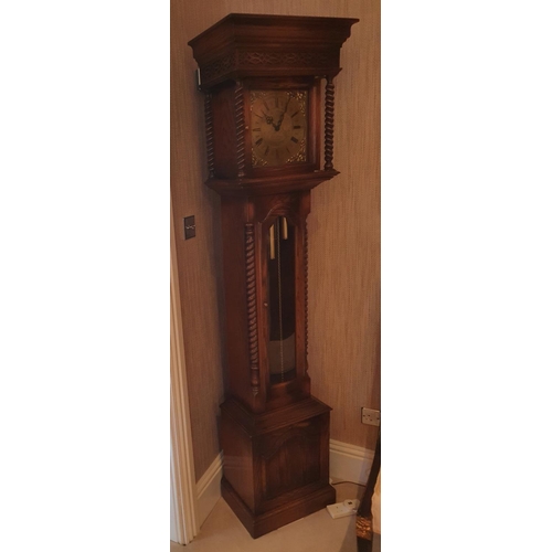 163 - A really good late 19th early 20th Century Oak Longcase Clock by James Stewart of Belfast with a Wes... 