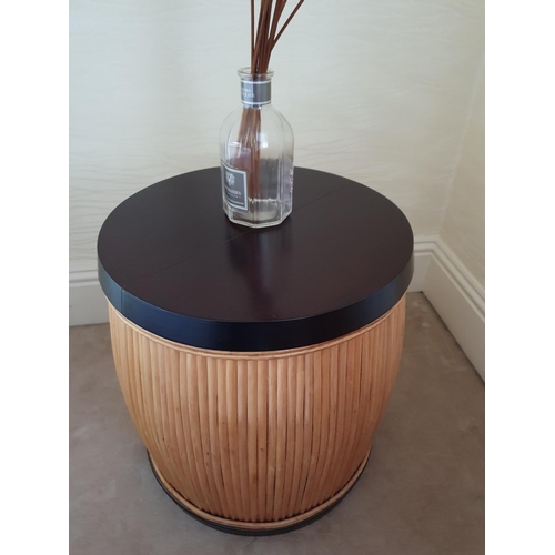 197 - A circular Bamboo style Side Table. H 55 x 50 cms diam. approx.