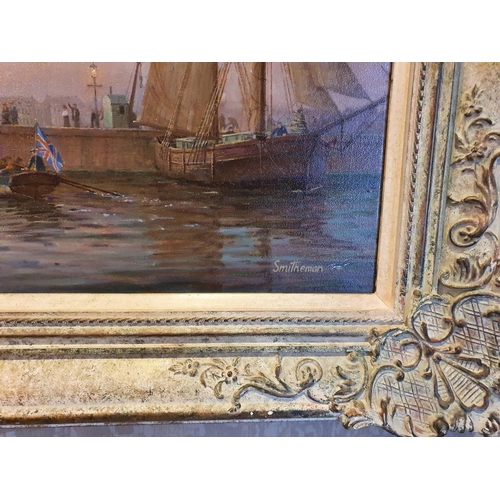 27 - Francis S Smitheman 1927 - 2016, English 20th Century Oil on Canvas 'HMS Victory' signed lower left ... 