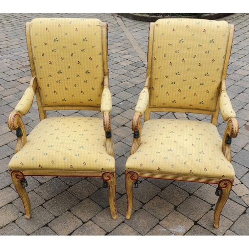 341 - A pair of Empire style Armchairs.