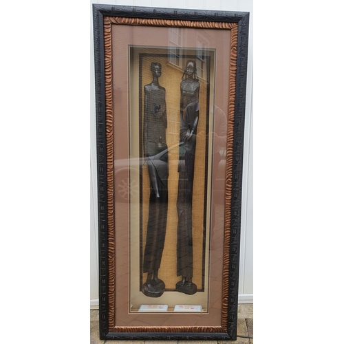 351 - A very large African Figure. 72 x 168 cms approx.