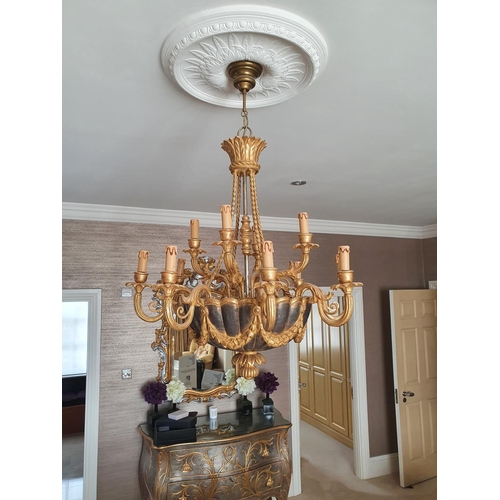 206 - A fantastic Brass and Ormolu Chandelier in the master bedroom.