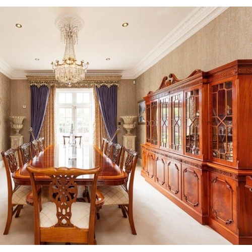 32 - A most fantastic Mahogany Dining Room Suite in the Georgian style consisting of a Mahogany and cross... 