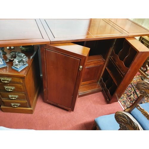 776 - A very large Oriental Hardwood Drinks Cabinet with fold back top and fully fitted interior. 92 x 56 ... 