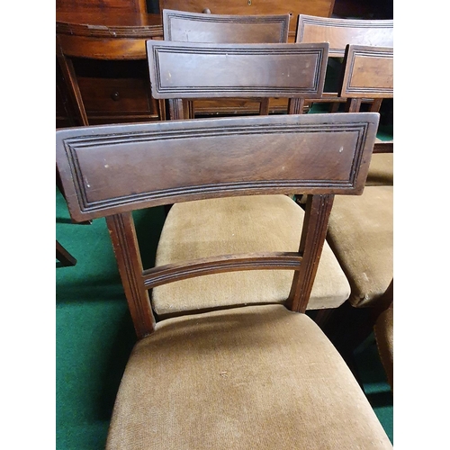 106 - A really good set of six early Regency Mahogany dining Chairs with reeded outline.