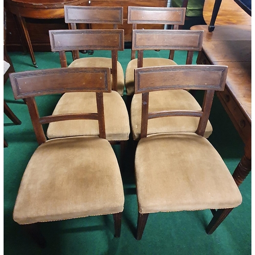 106 - A really good set of six early Regency Mahogany dining Chairs with reeded outline.