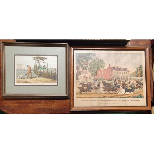 107 - A good group of 19th Century hand coloured Engravings along with a Map.