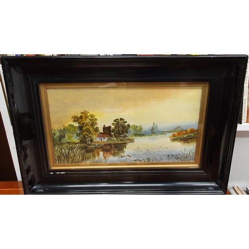 164 - A good pair of early 20th century Oil On Canvas of river scenes. Signed indistinctly LR.