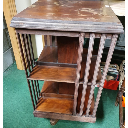 62 - A 19th Century Mahogany revolving Bookcase. 49 x 49 x H 84 cms approx.