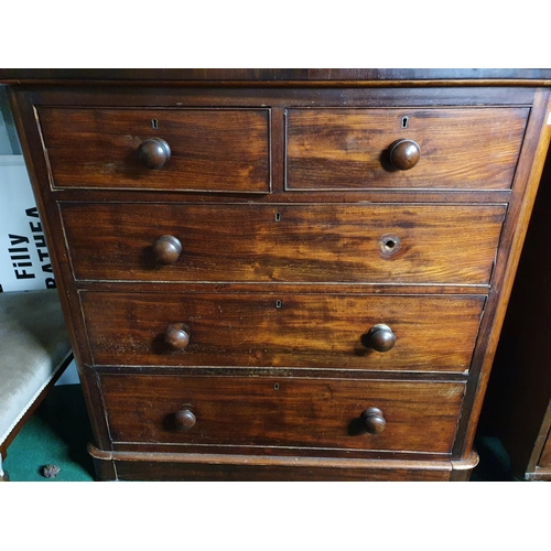 77 - A 19th Century Mahogany Chest Of Drawers.(top needs veneer). 100 x D 50 x H 105 cms approx.