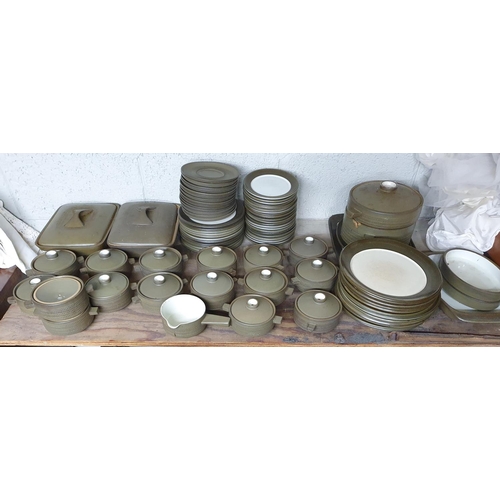 82 - A large quantity of Vintage Denby Stone wares.