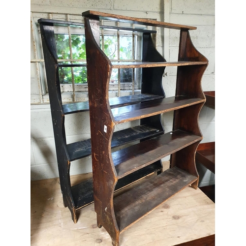 88 - A pair of 19th Century Pine open Bookcases. 80 x D 44 x H 116 cms approx.