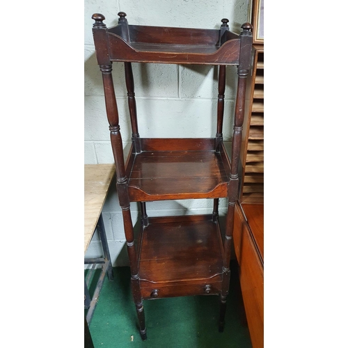 91 - An early 19th Century Mahogany three tier Whatnot. 45 x 45 x H 153 cms approx.