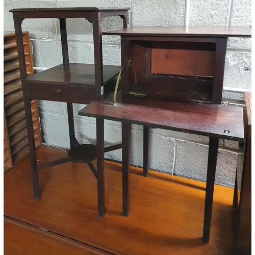 94 - Georgian Mahogany Pot Cupboard.46 x 34.5 x H 75 cms approx. Left hand Night Table Withdrawn.