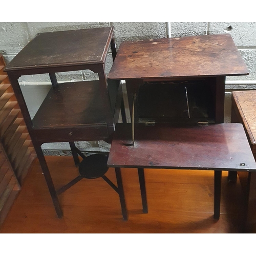 94 - Georgian Mahogany Pot Cupboard.46 x 34.5 x H 75 cms approx. Left hand Night Table Withdrawn.