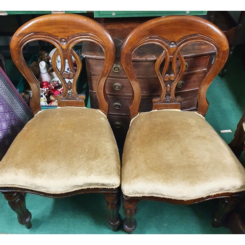 97 - A good set of four Mahogany Balloon Back Chairs.