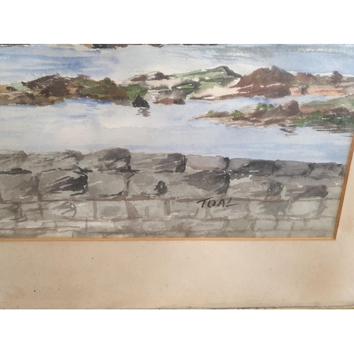 195 - An early 20th Century Watercolour seascape. Signed by Toal. 38 x 48 cms approx.