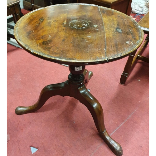 218 - An early 20th Century Mantle Clock, Georgian Mahogany Table and Regency Mahogany brass bound Campaig... 