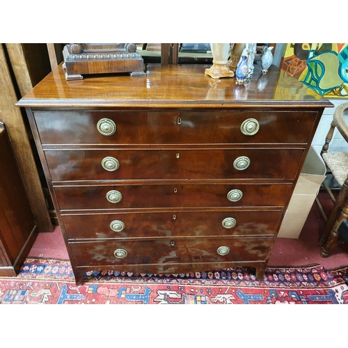 235 - A really Good Georgian Mahogany Secretaire Chest of Drawers with original ring handles.
W 110 x D 58... 