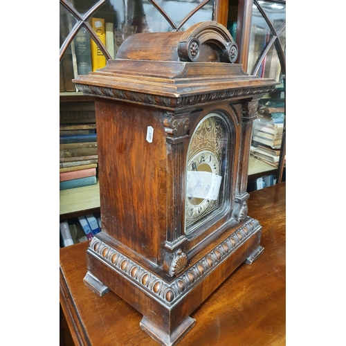 236 - A really good late 19th century Walnut Bracket Clock with egg and dart moulded edge. 33 x D 22 x H 4... 