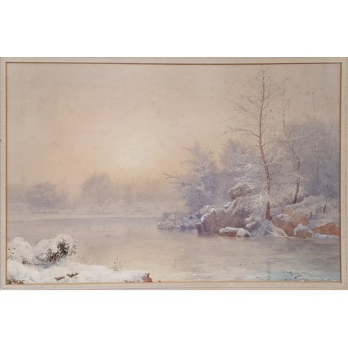 113 - 'A Lovely Evening' Watercolour by Archibald Mc Googan. Signed and dated 1891 LL and verso with a Vic... 