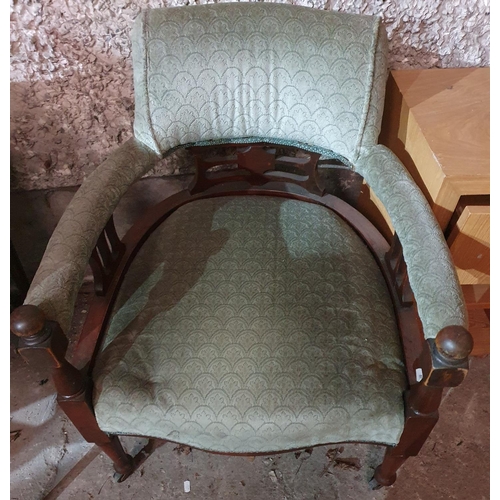 850 - A late 19th Century tub Armchair.