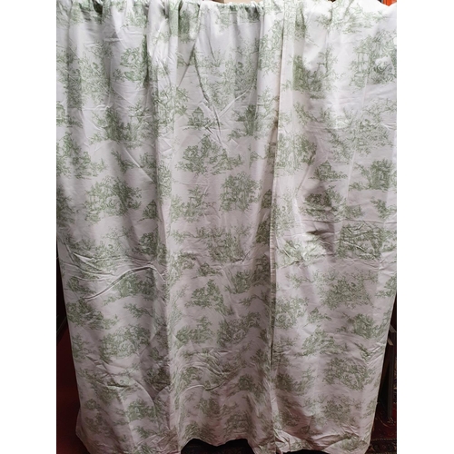 234 - A good quantity of floral Curtains.
Green floral Width 108 x Drop 300 cms approx.
Cream with green p... 