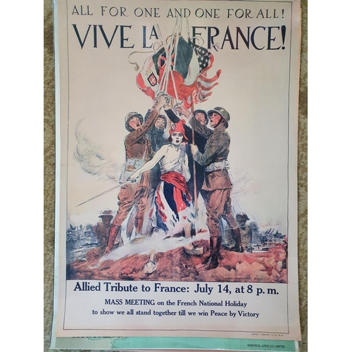 100a - A quantity of reproduction Military Posters. Apporx 42 x 28 cms.