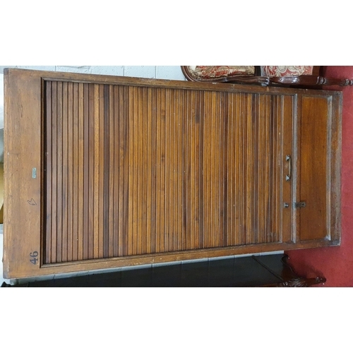 247 - A fantastic quality 19th Century Filing Cabinet Unit with original full tambour door with forty eigh... 