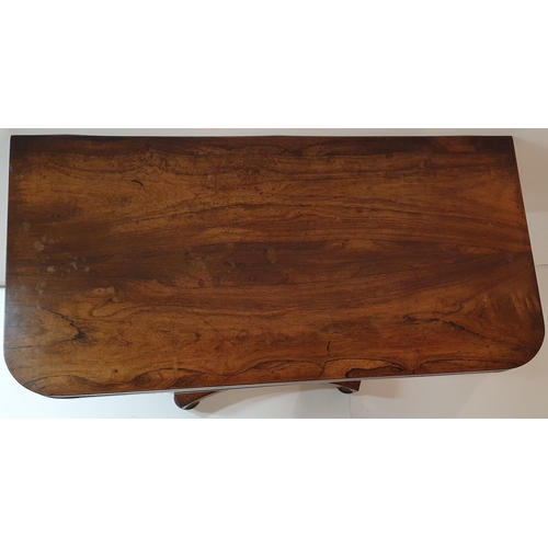 102 - A superb quality Regency Rosewood Fold Over Card Table. W 92 X D 45 X H 72 cms approx.