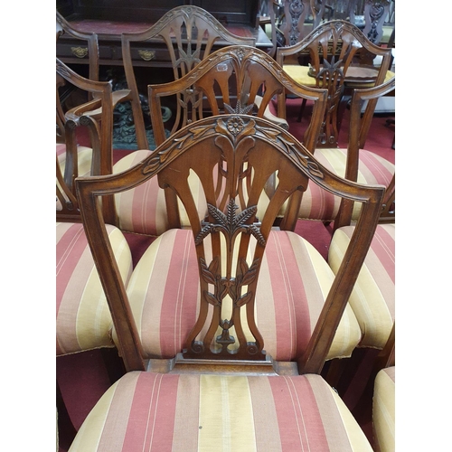 126 - A really good set of ten late 19th early 20th Century Mahogany Dining Chairs in the Hepplewhite Styl... 