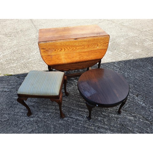 495 - A 19th Century Pine Chest along with a Mahogany Side Table along with a good group of early 20th Cen... 