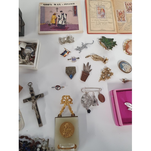 14 - A really good quantity of Costume Jewellery along with Religious Items.