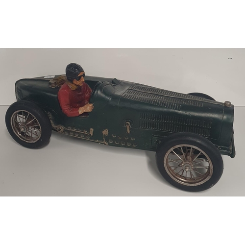 117 - A large model of a vintage Sports Car. L 72 x W 28 cms approx.