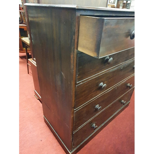 167 - A good Georgian Mahogany Chest/Tallboy with four long under two short drawers. 114 x 57 x H 123 cms ... 