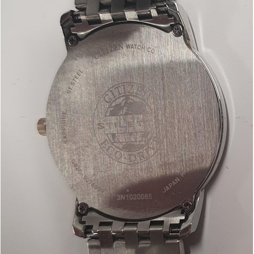 217 - A Citizen Eco-Drive men's Wrist Watch. Seems to be keeping good time.